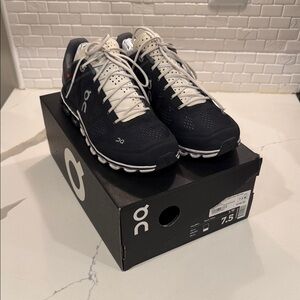 On Running Black and White Athletic Shoes